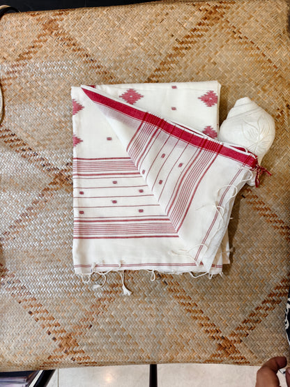 Shubhra Handspun Handwoven Jamdani Aadya's Fashion Blings
