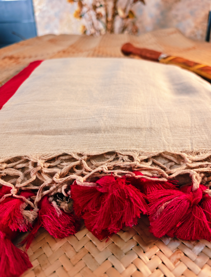 Sharvari White Handloom Saree Aadya's Fashion Blings