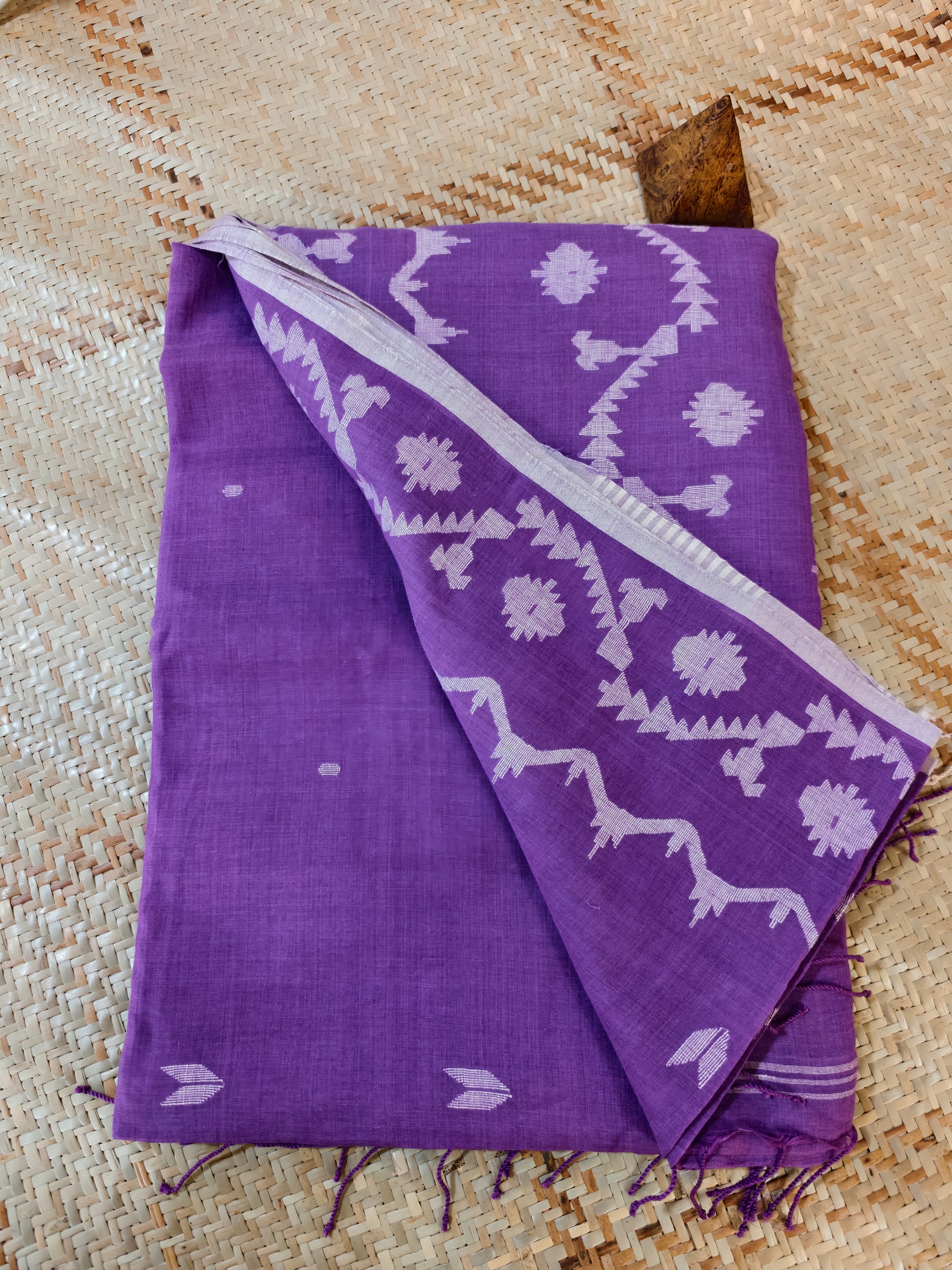Sanjukta Handspun Handwoven Jamdani Aadya's Fashion Blings