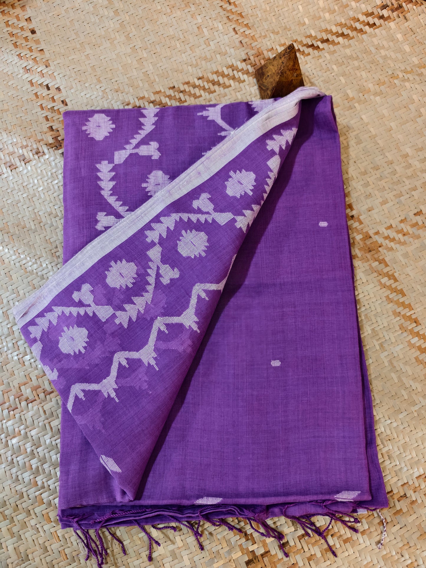 Sanjukta Handspun Handwoven Jamdani Aadya's Fashion Blings