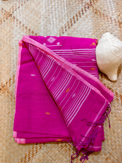Hridika Handspun Handwoven Jamdani Aadya's Fashion Blings