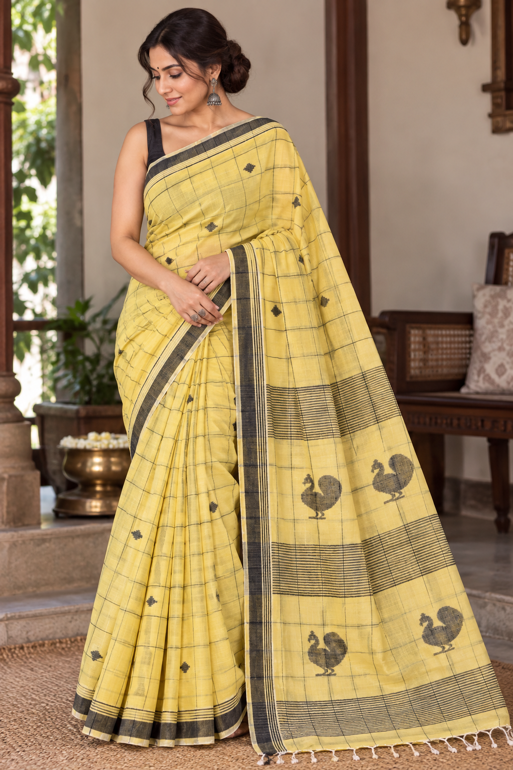Aamodini Handspun Handwoven Jamdani Aadya's Fashion Blings
