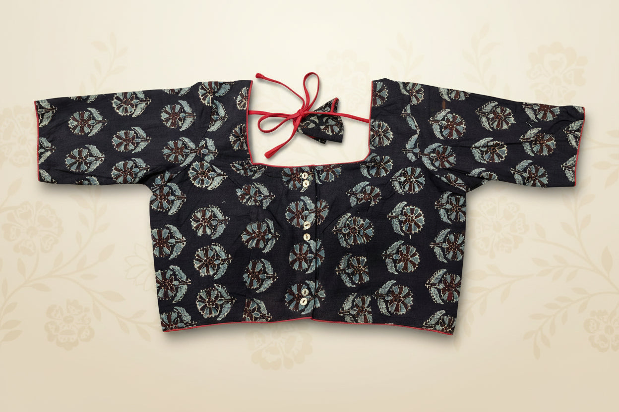 Meenal Kalamkari Blouse Aadya's Fashion Blings