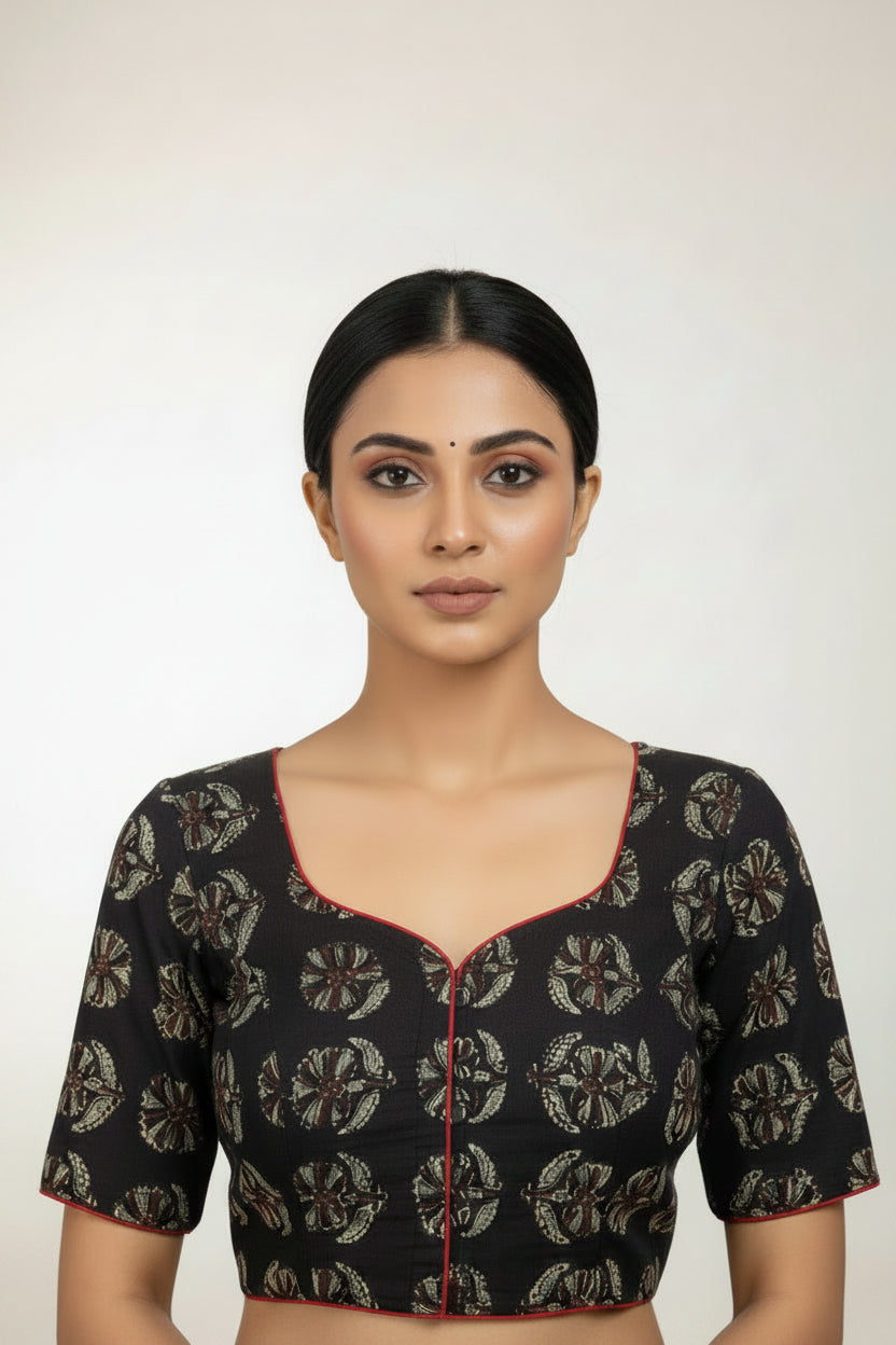 Meenal Kalamkari Blouse Aadya's Fashion Blings