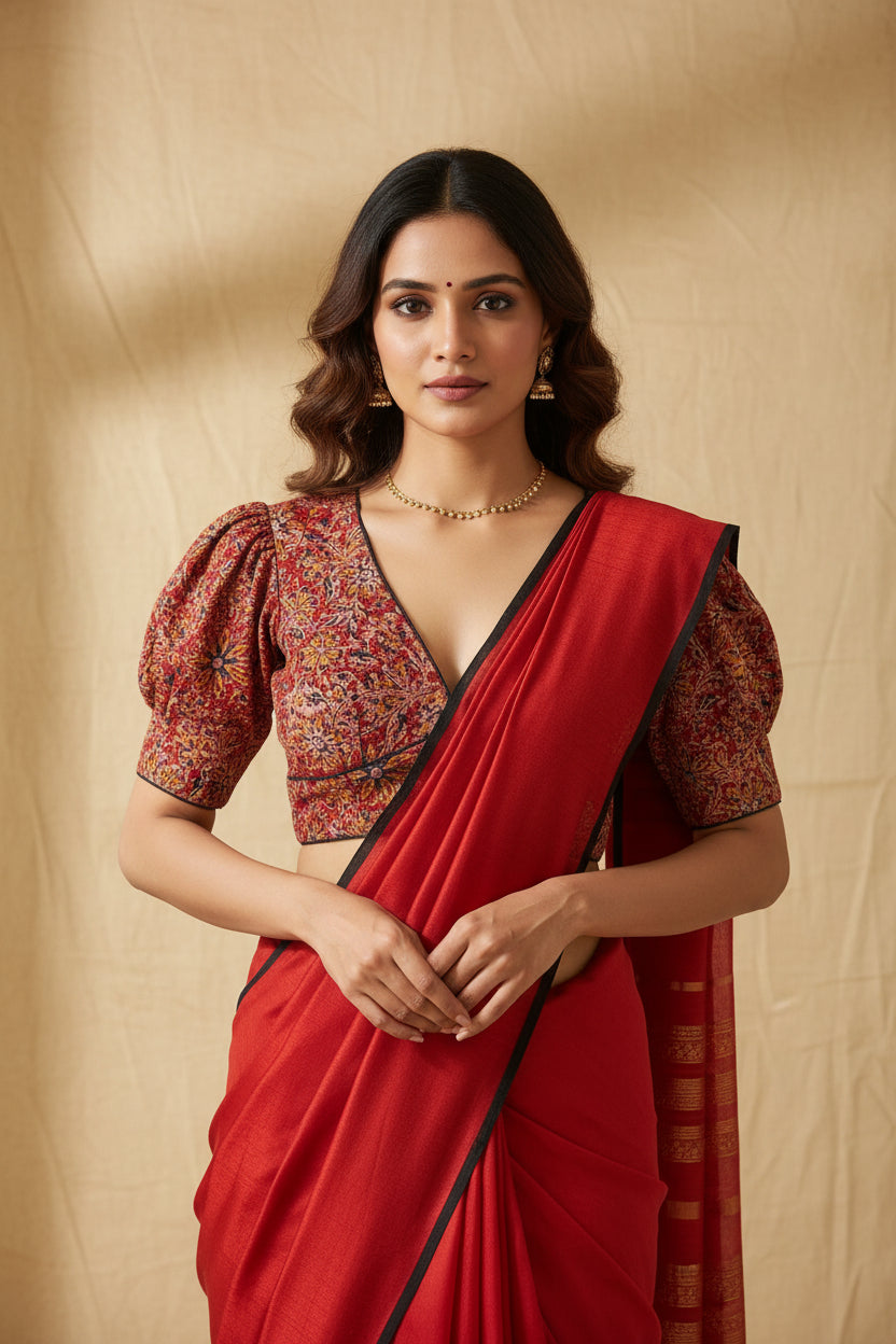 Manjula Kalamkari Blouse Aadya's Fashion Blings