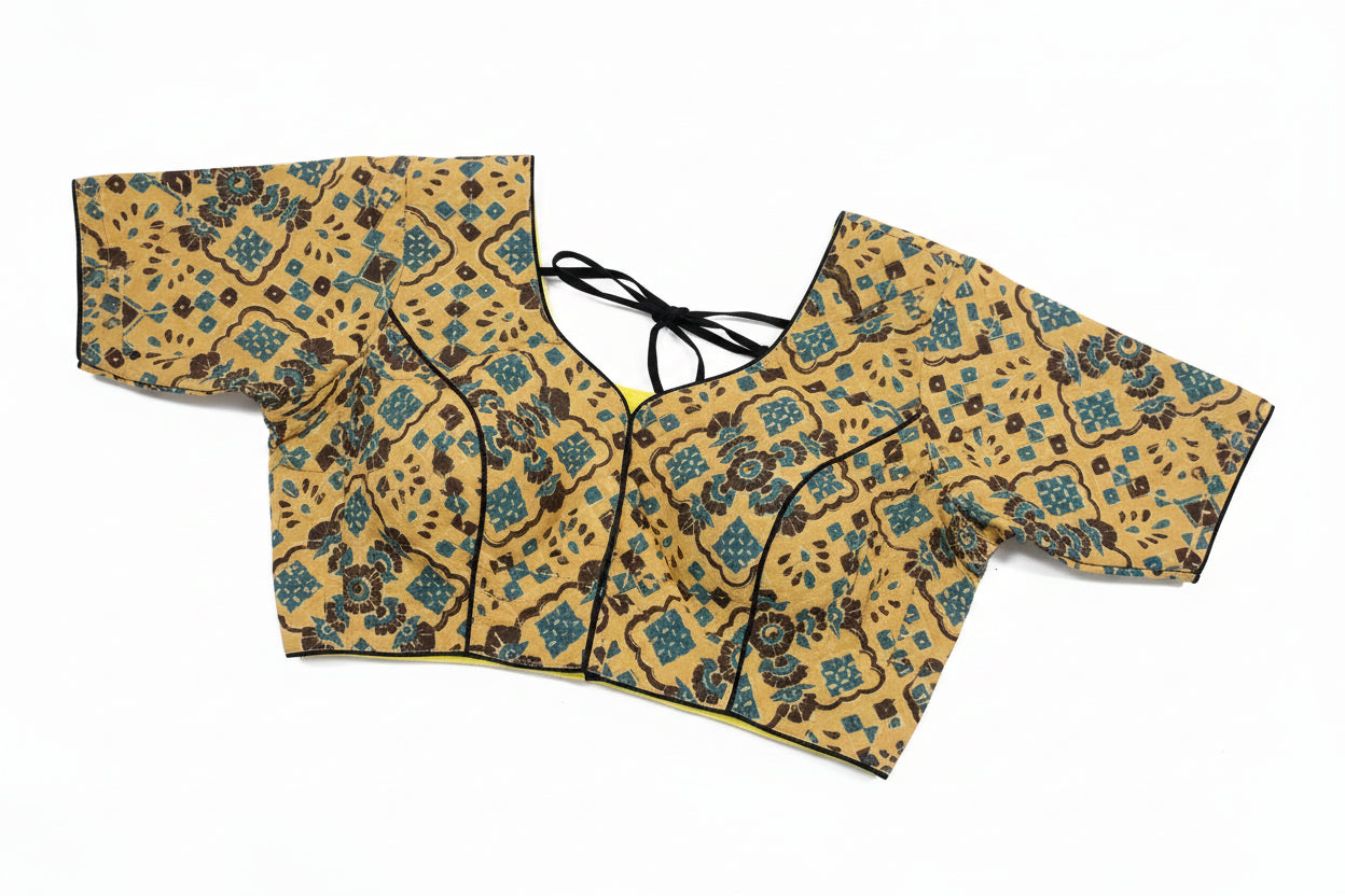 Sakshi Ajrakh Cotton Blouse Aadya's Fashion Blings