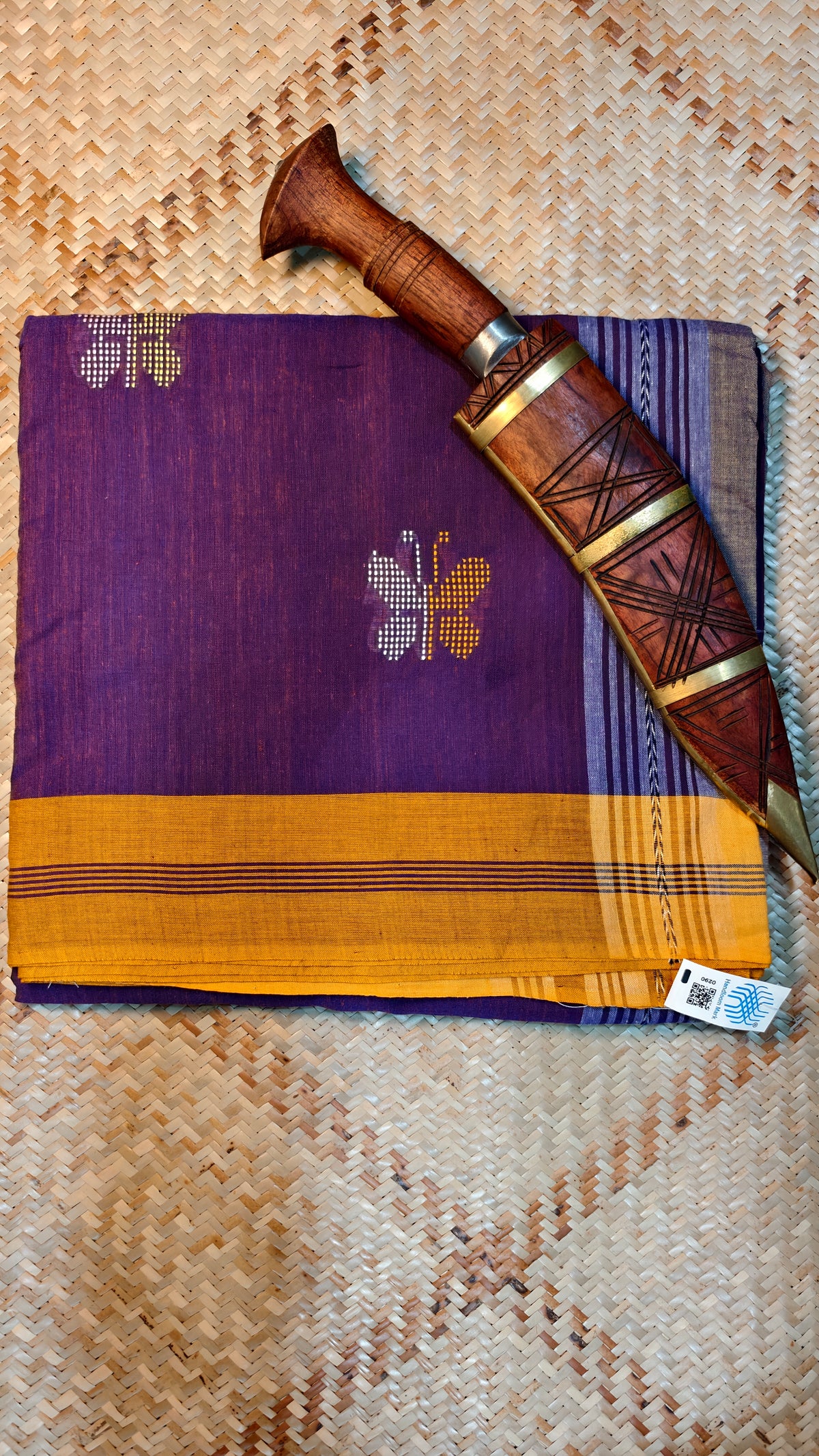 Kanchanmala Purple Handloom Saree Aadya's Fashion Blings
