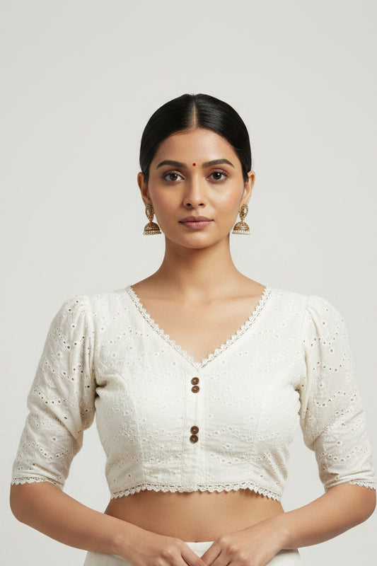 Rasika Hakoba Puff Sleeve Blouse Aadya's Fashion Blings