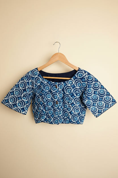 Kalyani Indigo Blouse Aadya's Fashion Blings
