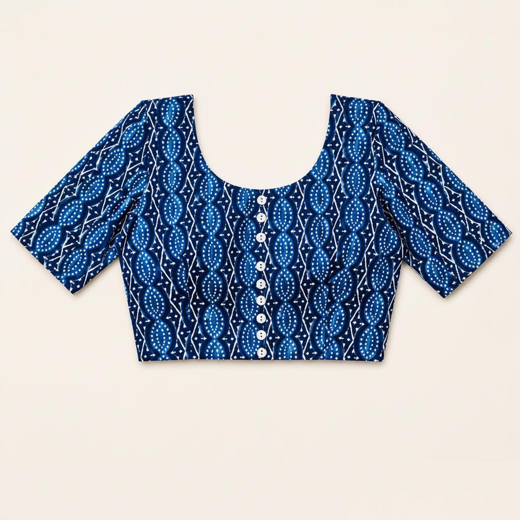 Sharvari Indigo Blouse Aadya's Fashion Blings