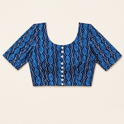 Sharvari Indigo Blouse Aadya's Fashion Blings