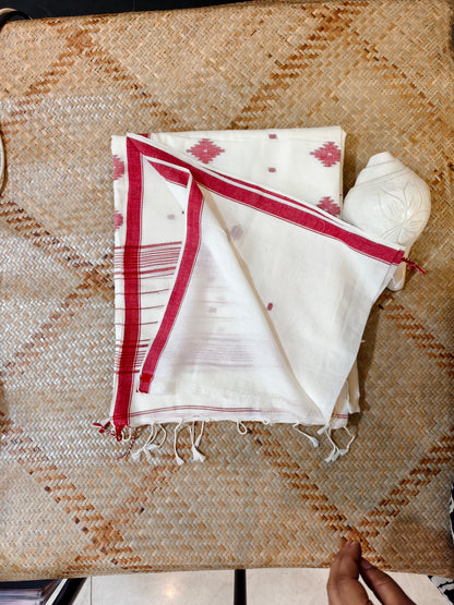 Shubhra Handspun Handwoven Jamdani Aadya's Fashion Blings