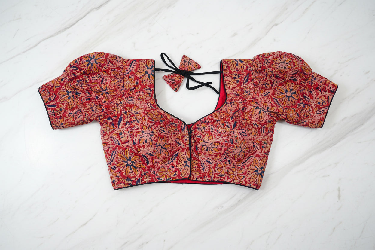 Manjula Kalamkari Blouse Aadya's Fashion Blings