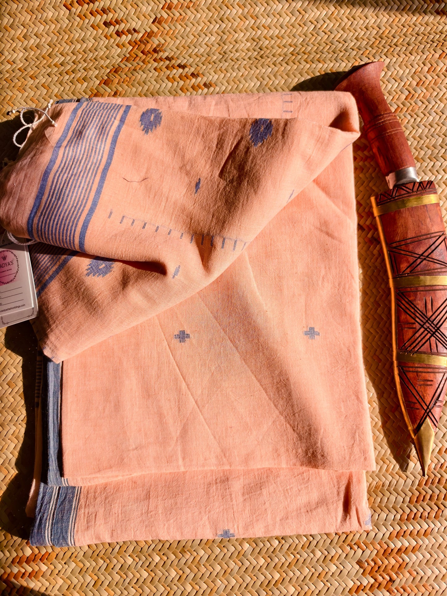 Meenakshi Handspun Handwoven Jamdani Aadya's Fashion Blings