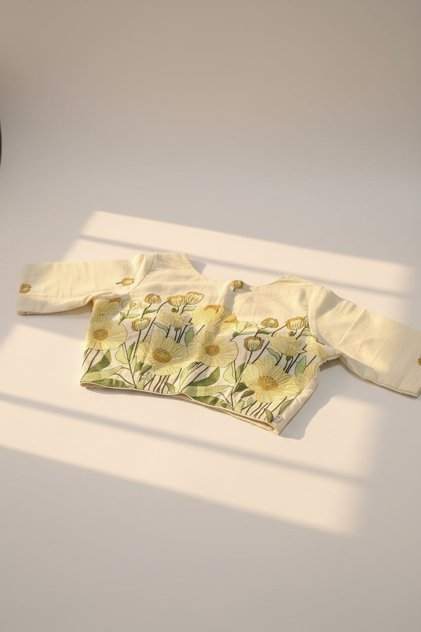 Aadyanshi Back Embroidery Blouse Aadya's Fashion Blings