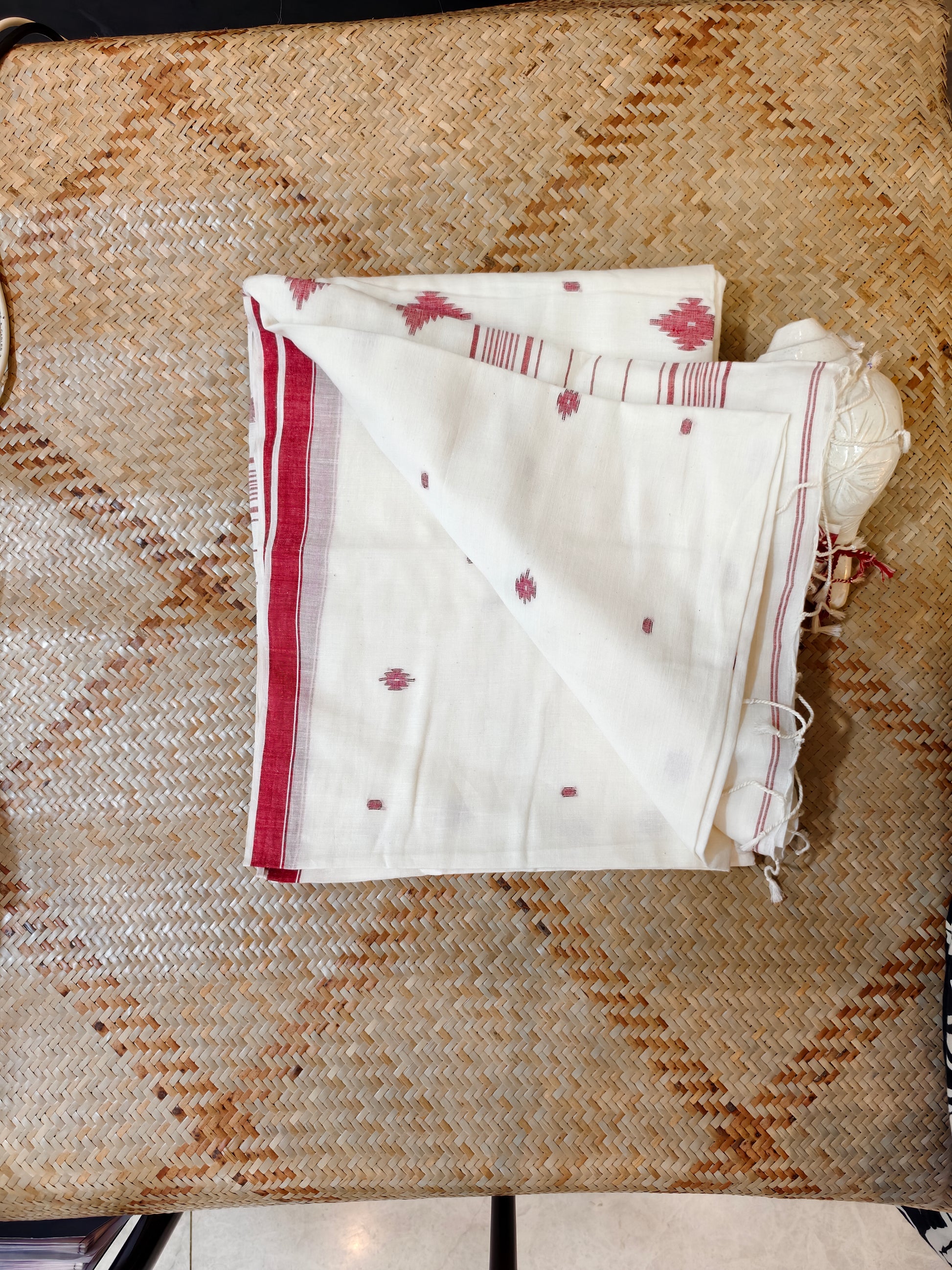 Shubhra Handspun Handwoven Jamdani Aadya's Fashion Blings