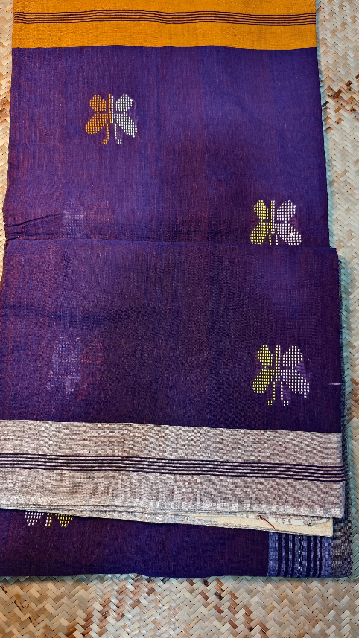 Kanchanmala Purple Handloom Saree Aadya's Fashion Blings