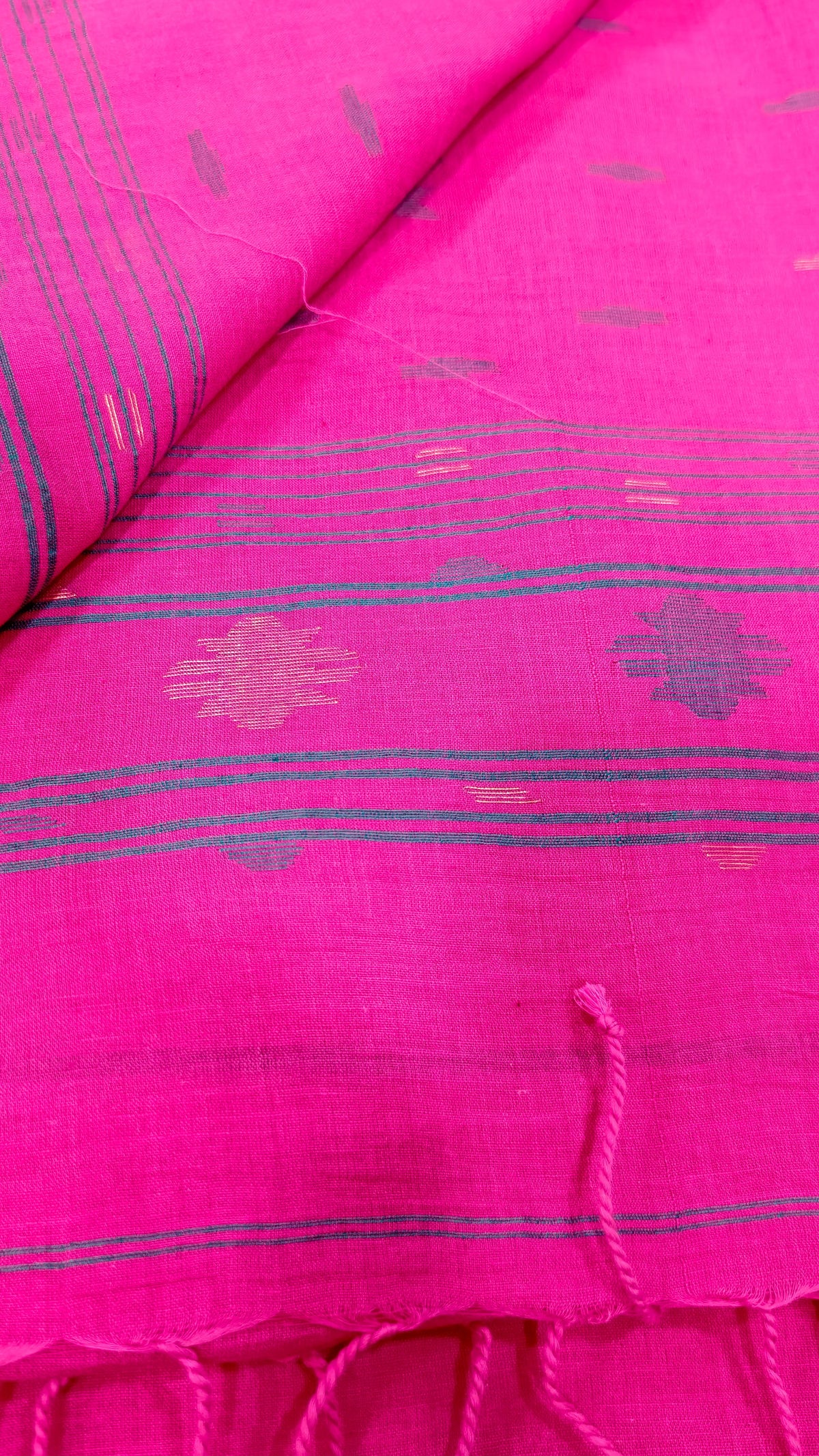 Nirmala Pink Handwoven Jamdani Aadya's Fashion Blings