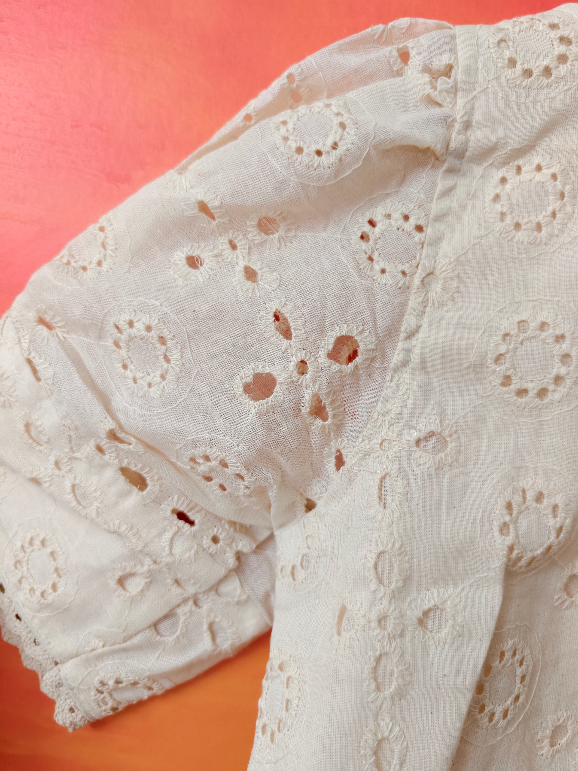 Hakoba Floral Cutwork Puff Sleeve Blouse Aadya's Fashion Blings