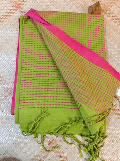 Handwoven Cotton Saree Aadya's Fashion Blings