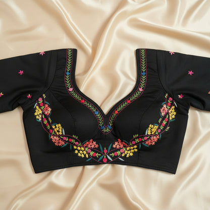 Black Hand Embroidery Blouse Aadya's Fashion Blings