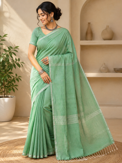 Shashwati Handspun Handwoven Jamdani Aadya's Fashion Blings